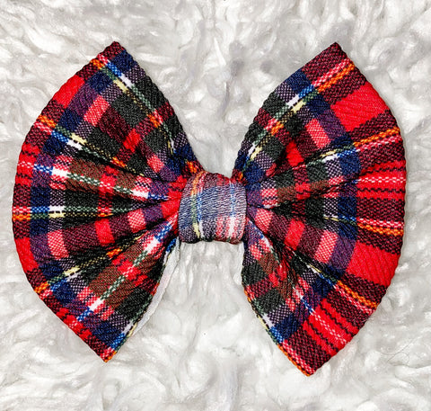 Christmas Plaid Bow